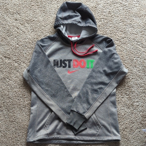 Nike Tops - Nike Gray and Red Pullover Hoodie